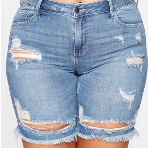 Denim Bermuda shorts